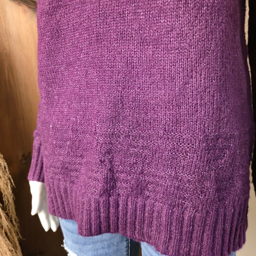 NWT Maurices Purple Turtle Neck Long Sleeve Sparkly Knit Sweater - Picture 6 of 12